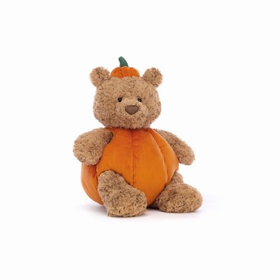 Jellycat Bartholomew Pumpkin Bear USA | 51086OTAJ